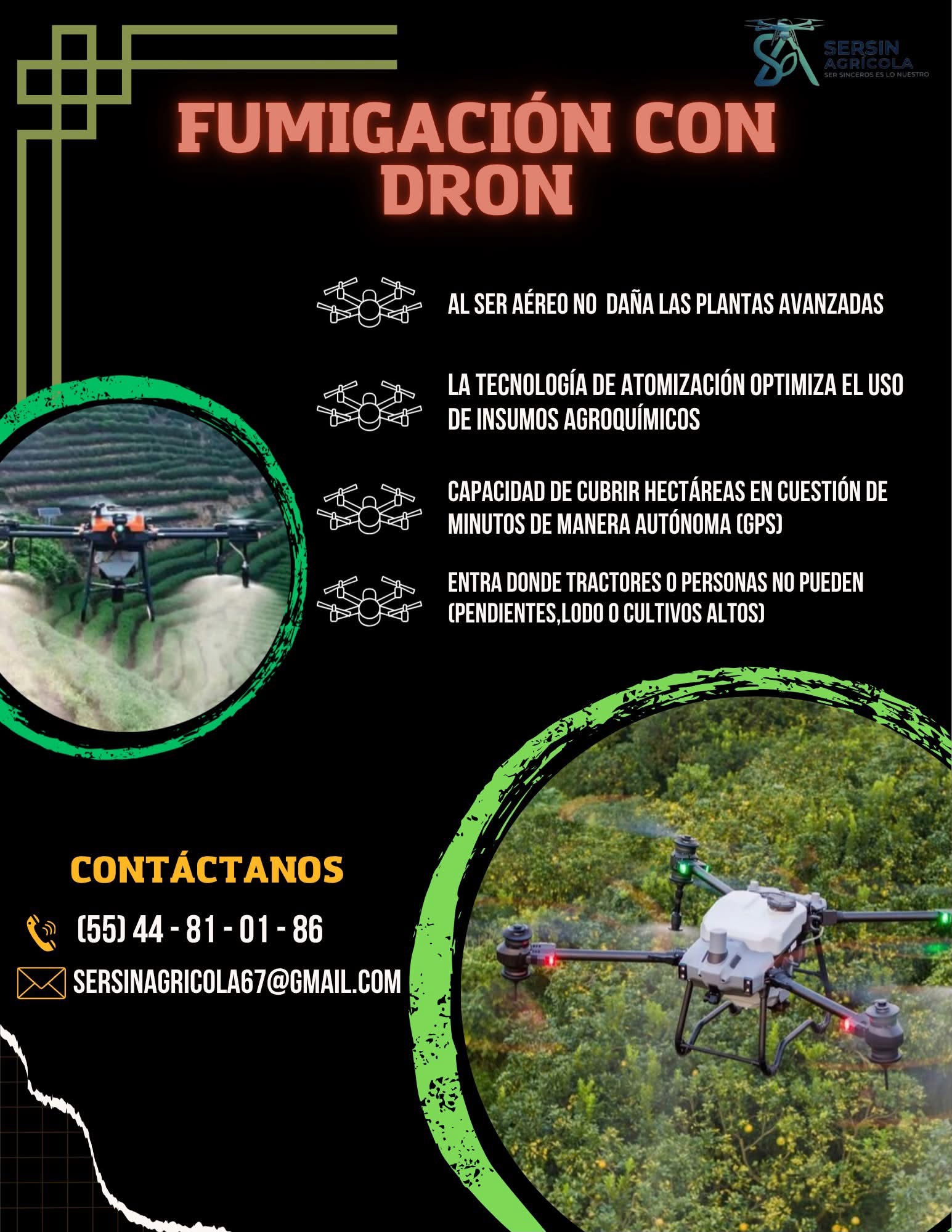 Ventajas de fumigación con dron