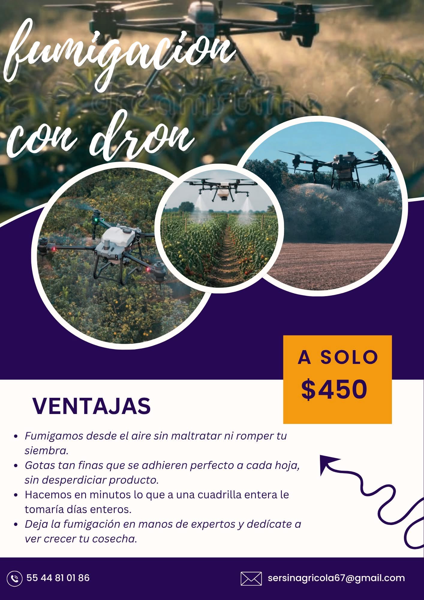 Ventajas de fumigación aérea